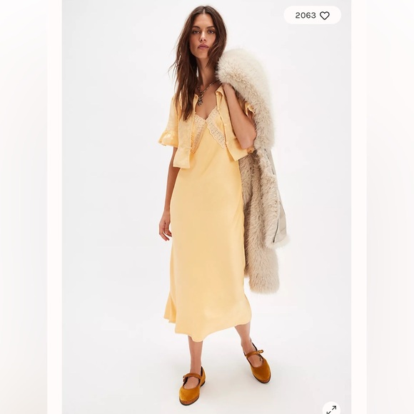 Free People Sweet Tea Bed Jacket & Ethereal Embroidered Midi Dress Set S